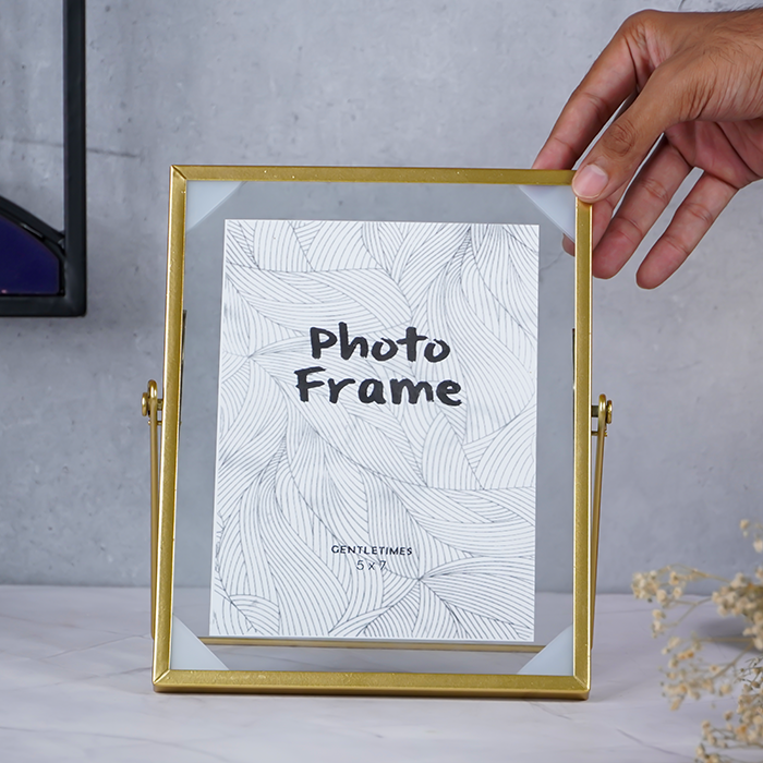 Gold Photo Frame with Stand