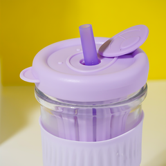 Violet Silicone Grip Sipper with Infuser