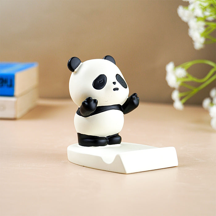 Black and White Panda Phone Holder