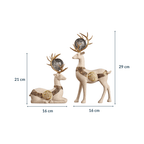 2Pcs White Modern Deer Resin Figurines for Home Décor - The Golden Theory