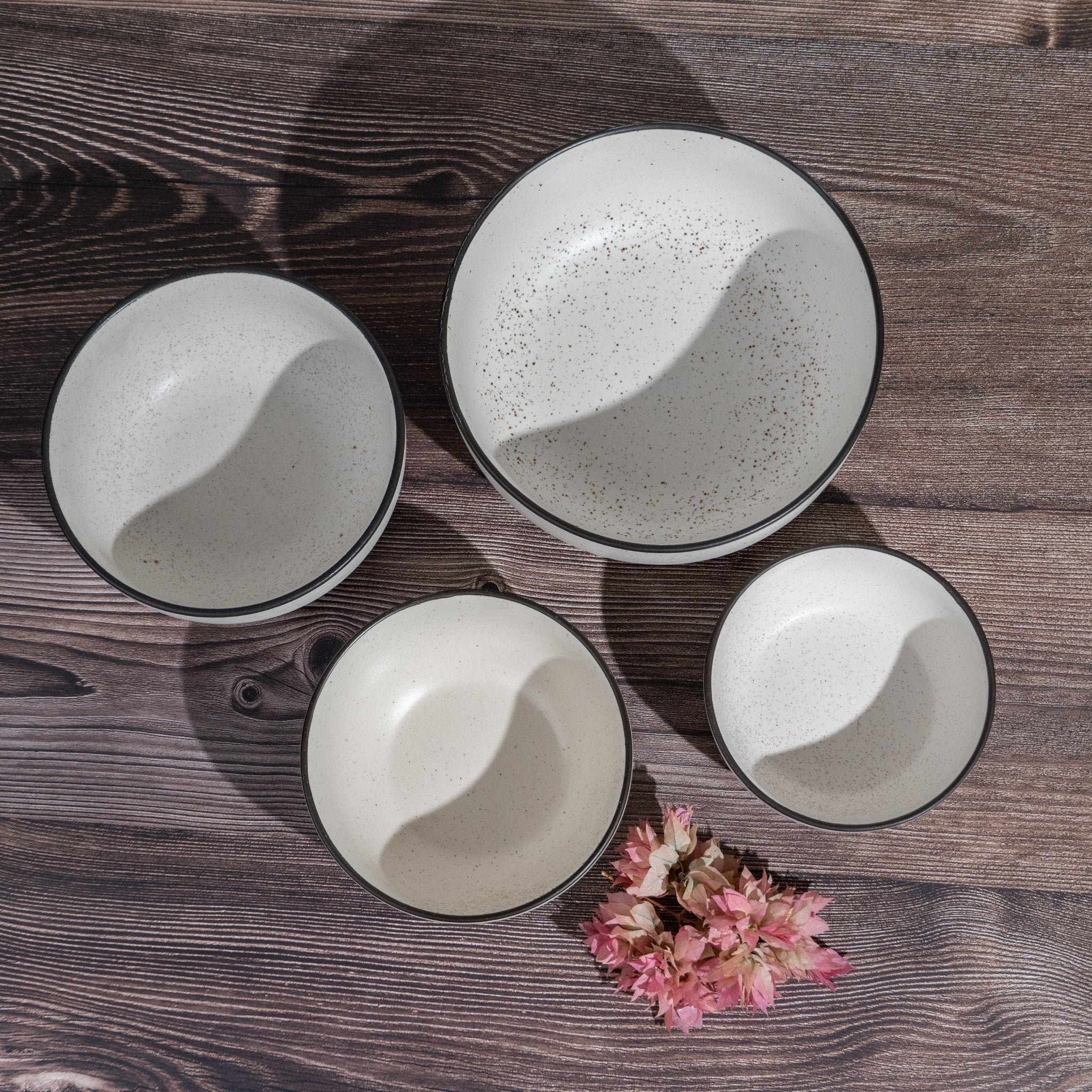 3 Black + 1 Free Brown Ceramic Serving Bowl Secondary image