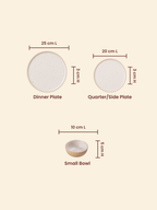 Speckled Beige Ceramic Dinner Set – Set of 18