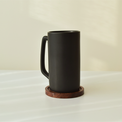 Matt Black Ceramic Beer Mug