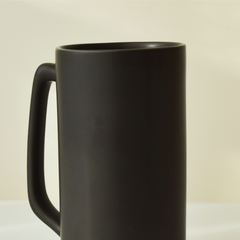 Matt Black Ceramic Beer Mug