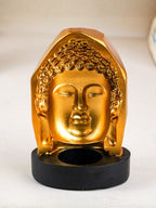 Golden Buddha Head Candle Holder