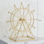Gold Ferris Wheel Table Decor with Geometric Base