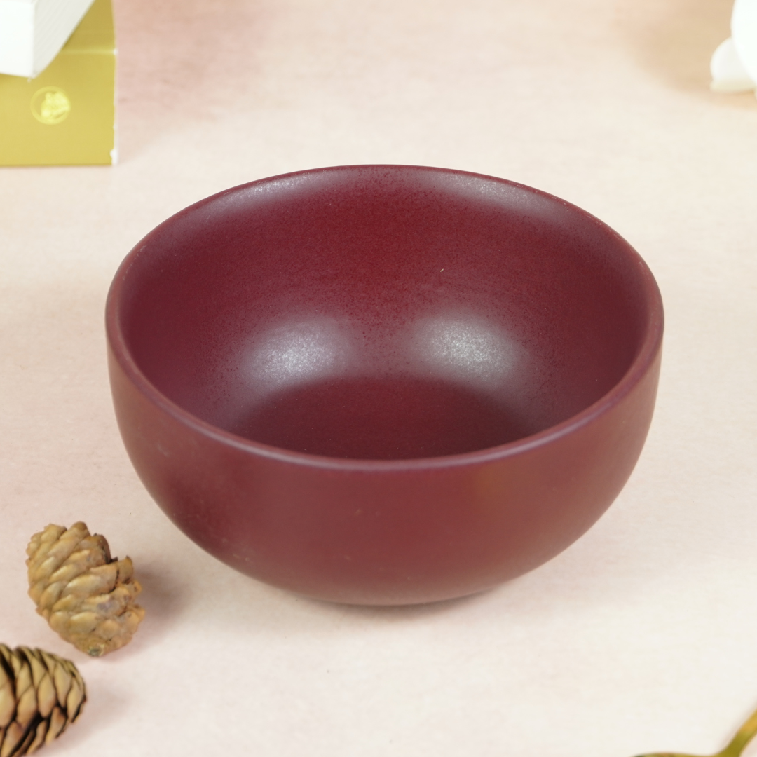 Red Ceramic Classic Serving Bowl