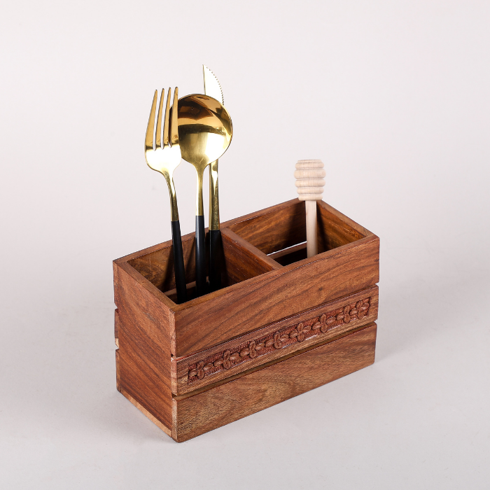 Wooden Cutlery Stand