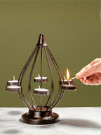 Lantern-Style Modern Brass Tealight Holder