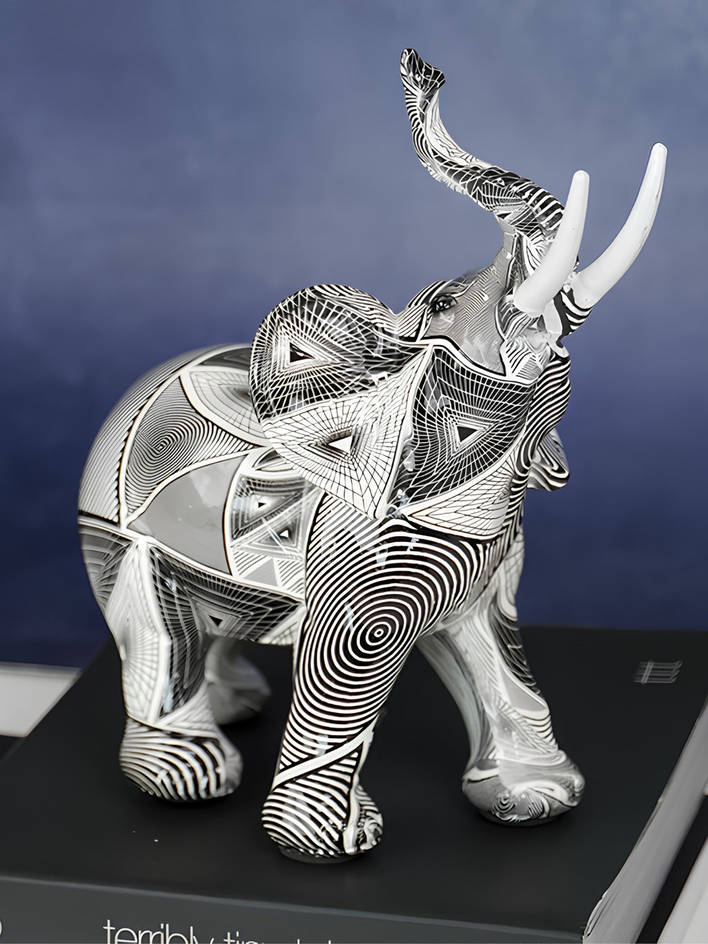 Monochrome Elephant Figurine
