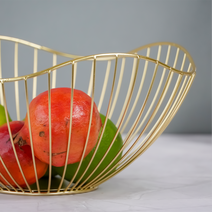 Gold Wire Fruit Basket