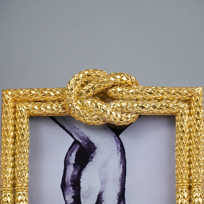 Gold Textured Photo Frame with Knot Detail