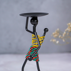 Colorful Tribal Candle Holder Figurines