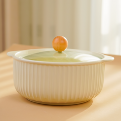 White Mist Ceramic Casserole