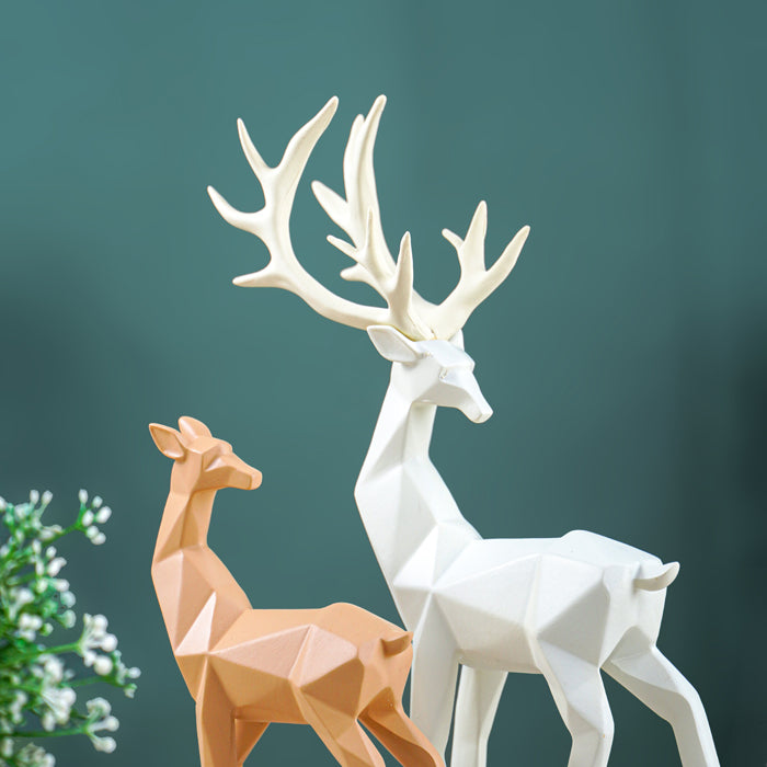 Geometric Deer Figurine Set