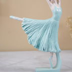 Dancing Aqua Blue Ballerina Figurine