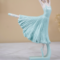 Dancing Aqua Blue Ballerina Figurine