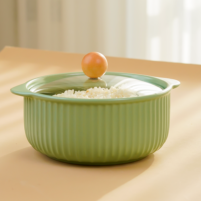 Green Meadow Ceramic Casserole