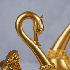 Gold Swan Statues