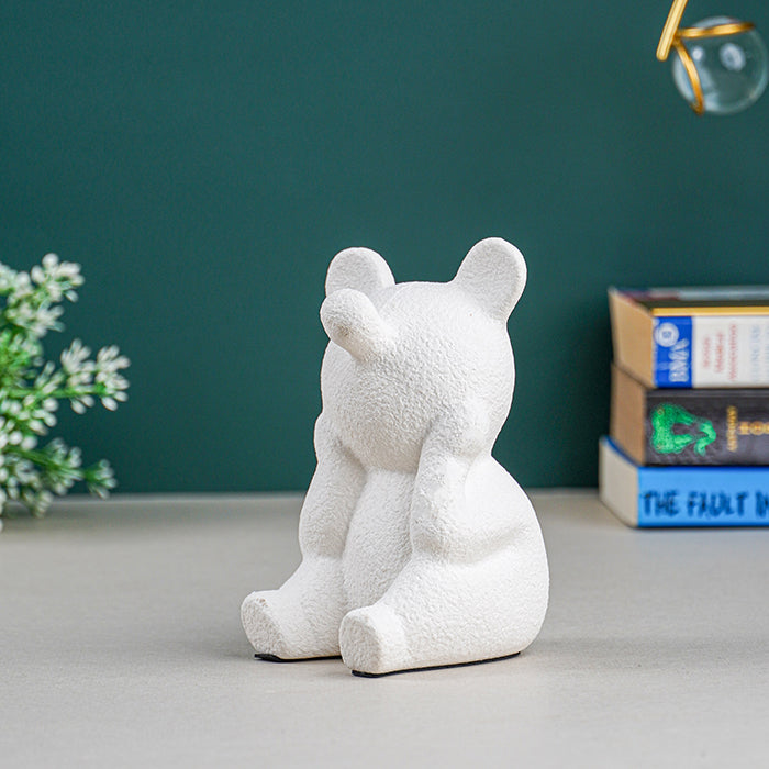 White Bear-Shaped Bookends