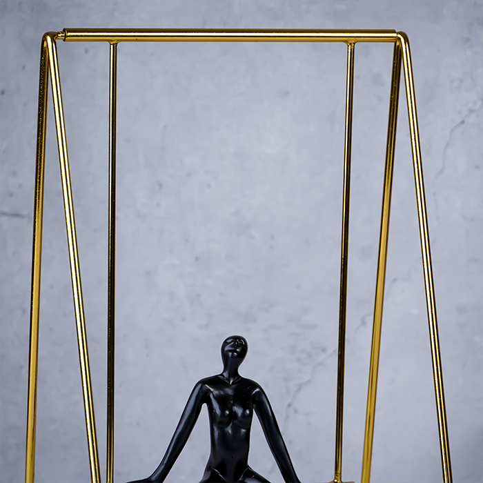 Black Figure on Gold Swing