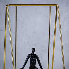 Black Figure on Gold Swing