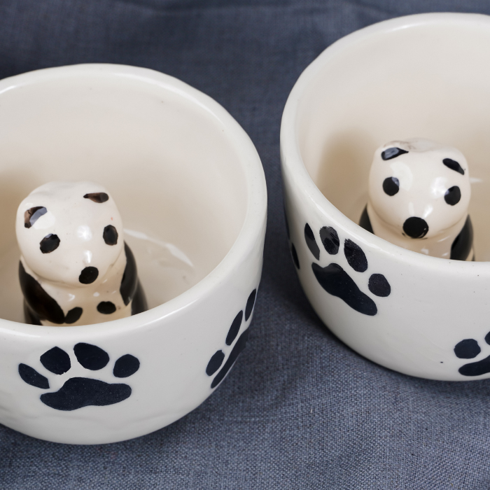 Ceramic Mug with Panda Figurine Inside