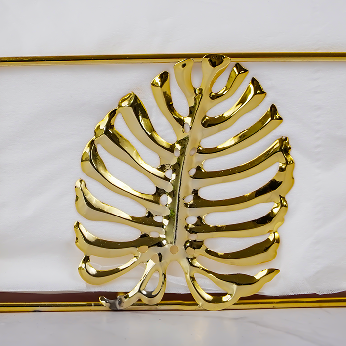 Gold Monstera Leaf Napkin Holder