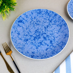 Blue Marble Ceramic Dinnerware Set - Set of 3