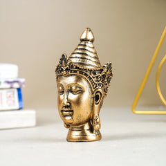 Mini Gold Buddha Head Statue