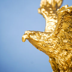 Golden Textured Eagle Sculpture