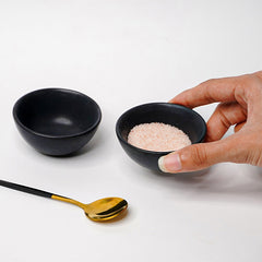 Matte Black Ceramic Dip Bowls