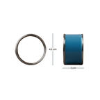 4-Piece Blue Enamel & Stainless Steel Napkin Ring Set - The Golden Theory