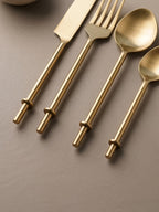 4-Piece Stainless Steel Gold Cutlery Set - The Golden Theory