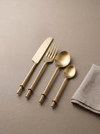 4-Piece Stainless Steel Gold Cutlery Set - The Golden Theory