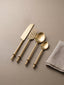 4-Piece Stainless Steel Gold Cutlery Set - The Golden Theory
