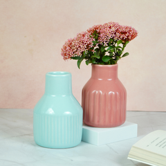 Pastel Pink Ceramic Decorative Vase