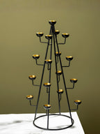 Modern Tree-Form Brass Candle Holder