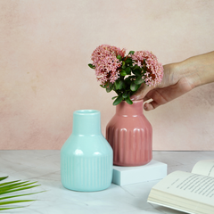 Pastel Pink Ceramic Decorative Vase