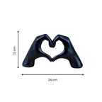 Black Heart Hands Figurine