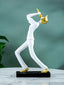 White and Gold Musician Sculpture