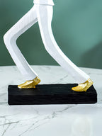 White and Gold Musician Sculpture