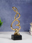 Gold Abstract Twist Sculpture - Unique Modern Art Decor