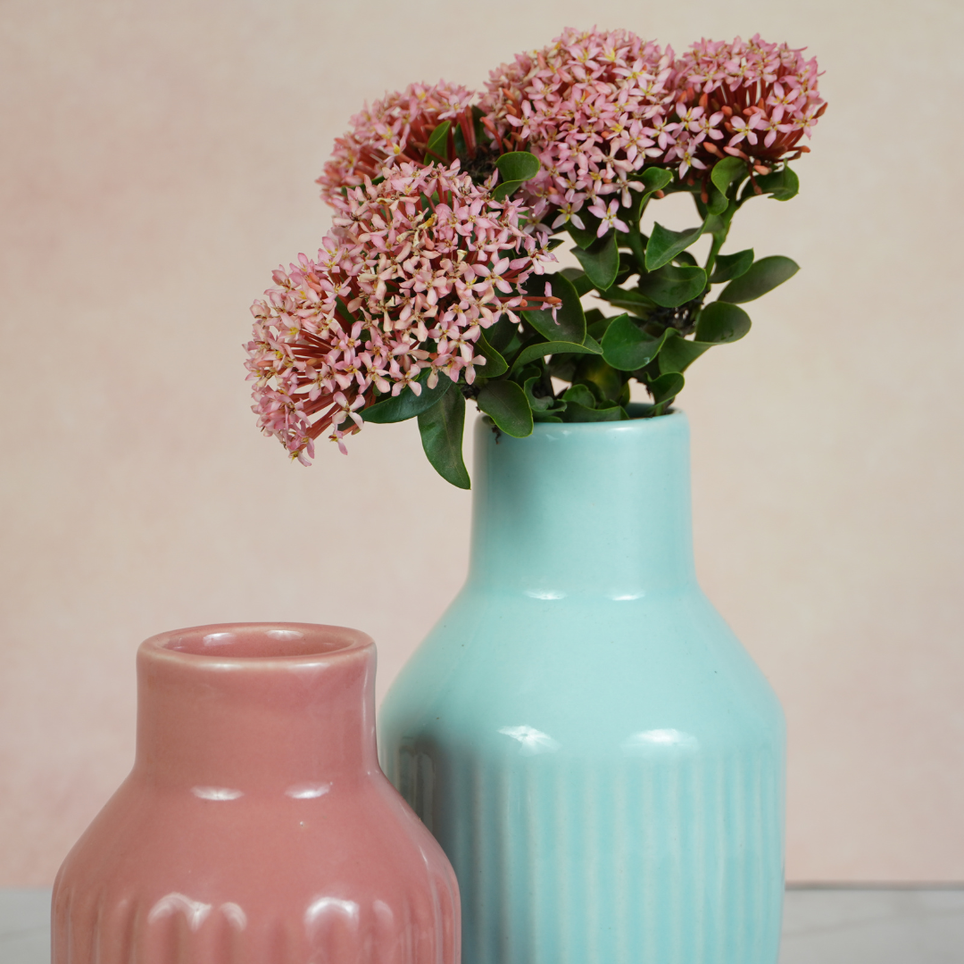 Pastel Blue Ceramic Decorative Vase