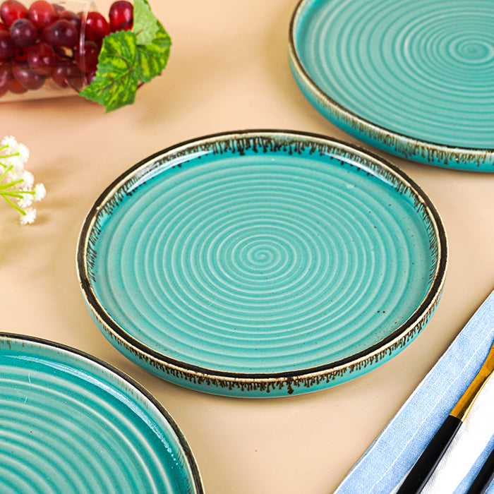 Teal Ceramic Dinnerware Set - Set of 2