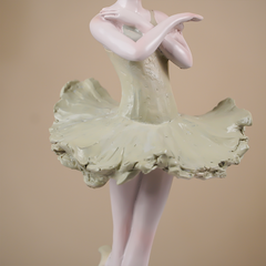 Pastel Green Standing Ballerina Figurine