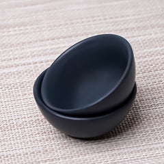 Matte Black Ceramic Dip Bowls