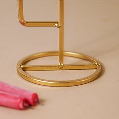 Golden Candle Holder – Dual-Level Design