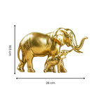 Gold Elephant and Calf Statue