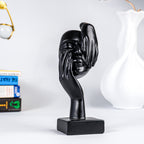 Black Abstract Face Sculptures | Set of 3